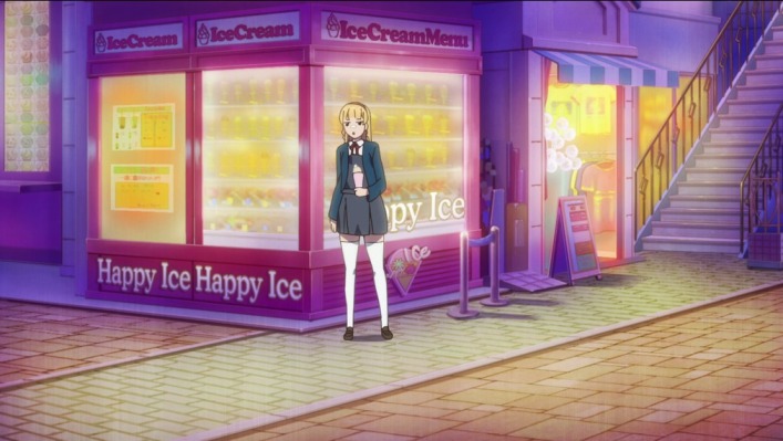 Sumire eating an ice cream