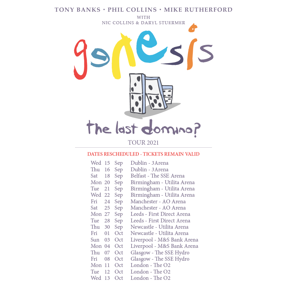 Genesis - The Last Domino? Tour Rescheduled • WithGuitars