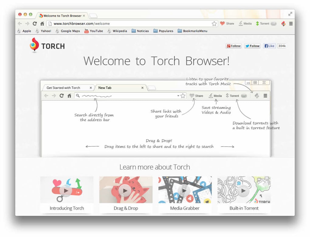 Captura de pantalla de Torch