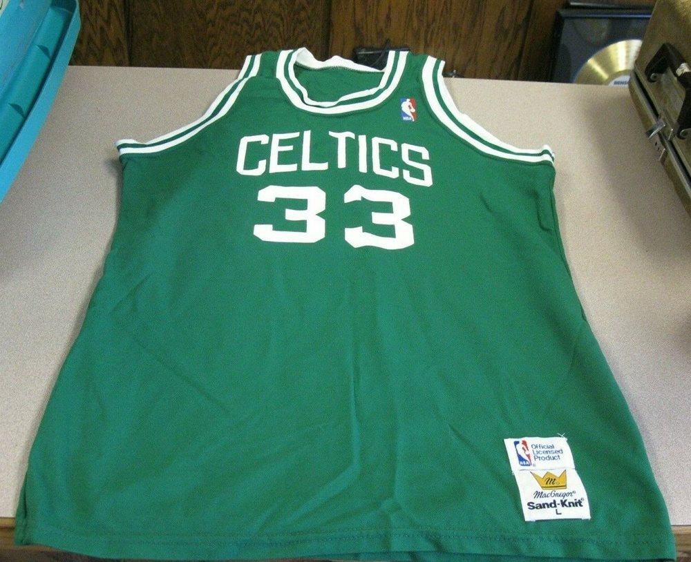 Vintage Larry Bird Boston Celtics 80s Sand Knit NBA Jer
