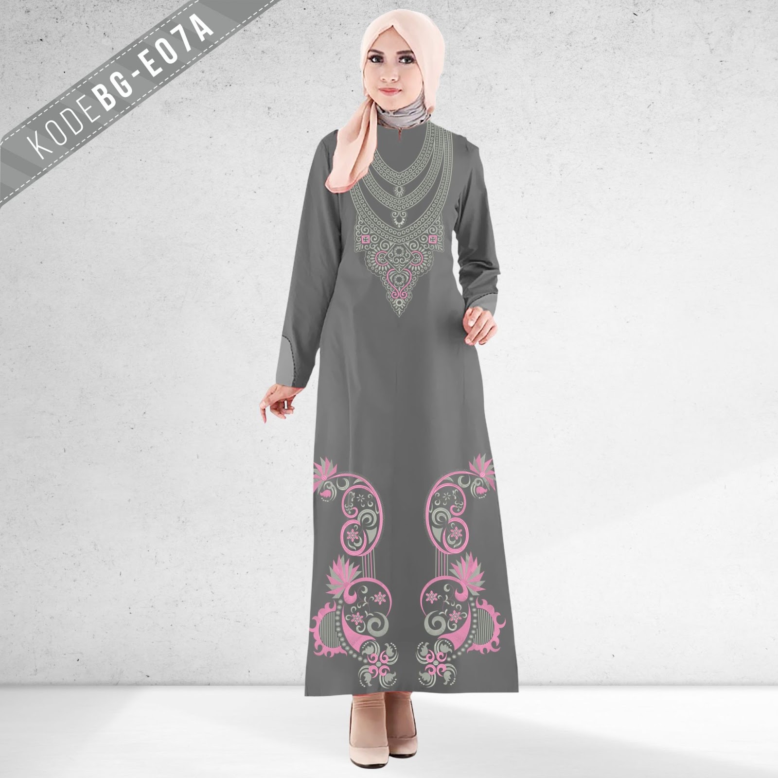 Desain Bordir Baju Gamis Wanita Siap Edit + Siap Pakai + Siap Produksi