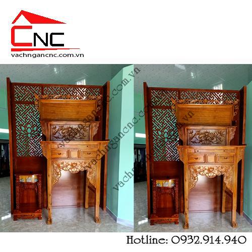 Mẫu vách ngăn phòng thờ cnc đẹp,hiện đại với giá siêu rẻ