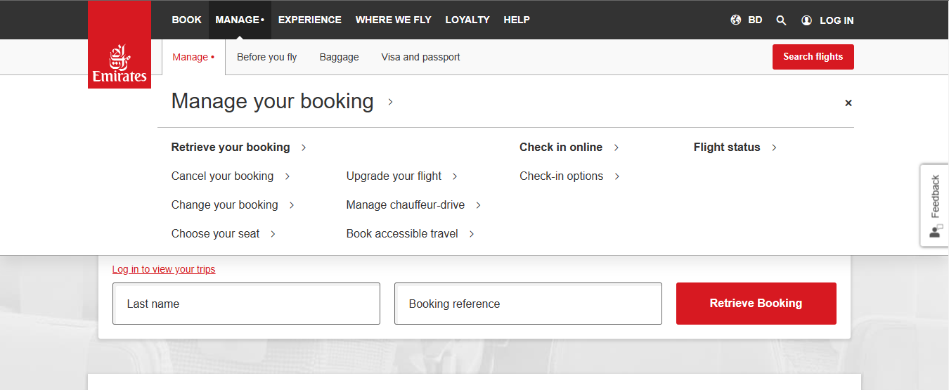 Steps to Emirates Airline Ticket Check and Online Check-in