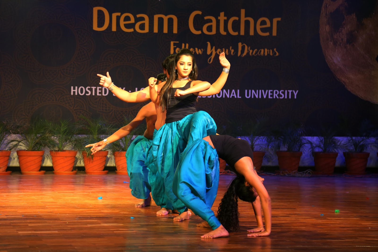 Students of various age group performing National and International dances at LPU..JPG
