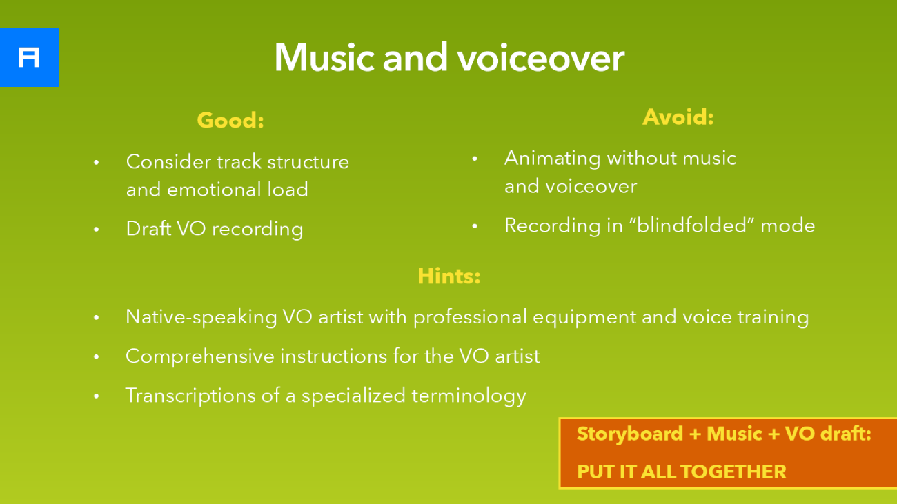 Picture 6: Music and VO: what's good and what to avoid