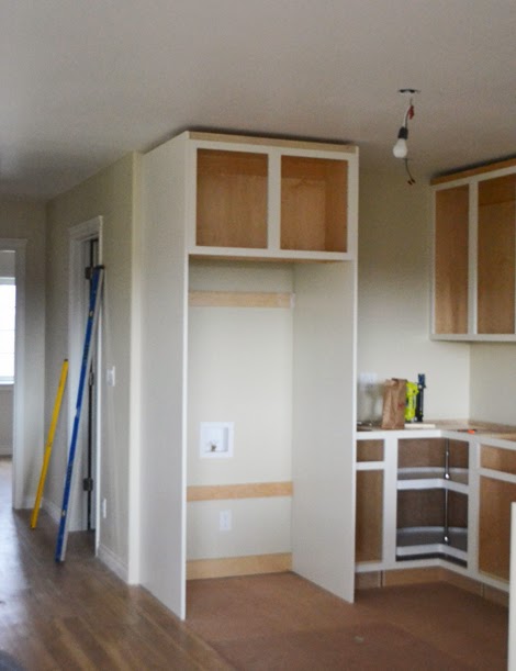 Cabinetry Momplex Vanilla Kitchen, Refrigerator Cabinet Panels Installation