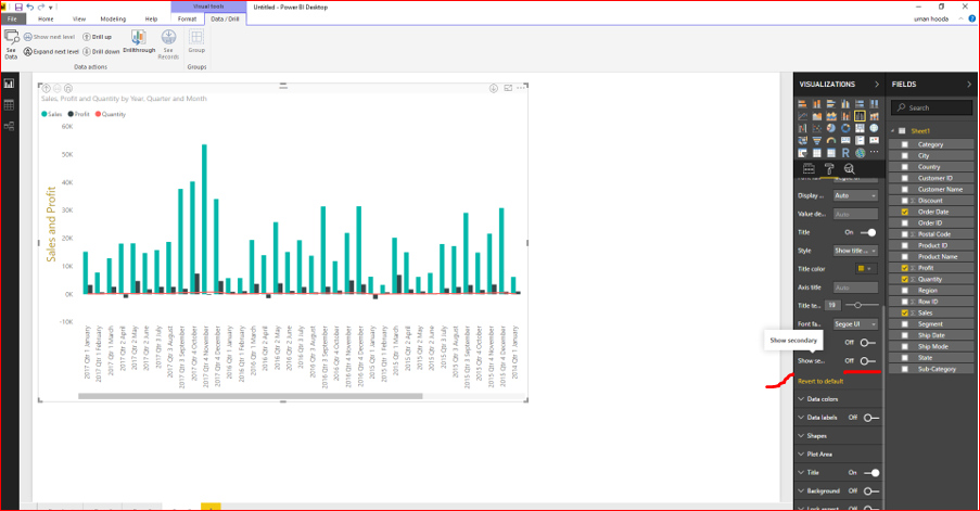 Dual Axis Chart in Microsoft Power BI - Step By Step - TechnicalJockey