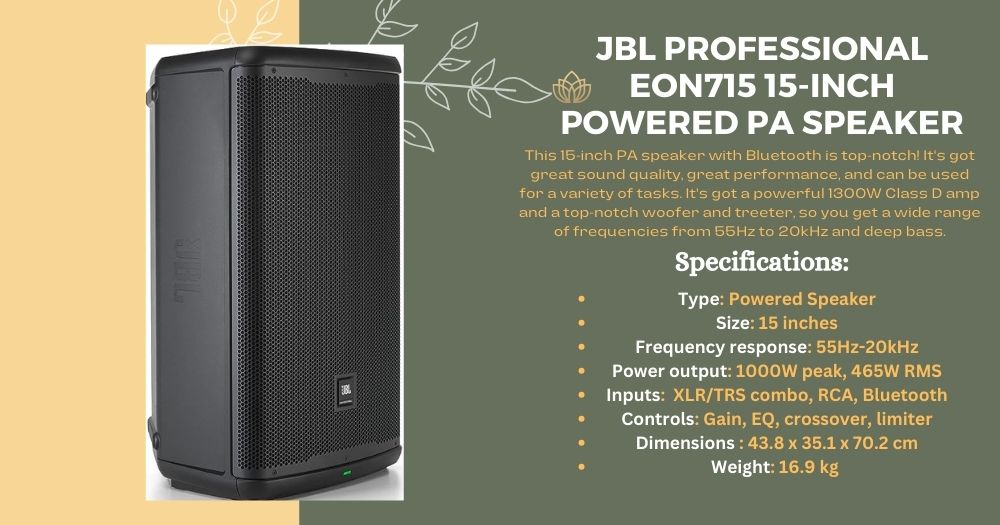 JBL Professional EON715 High-frequency Powered DJ Speaker