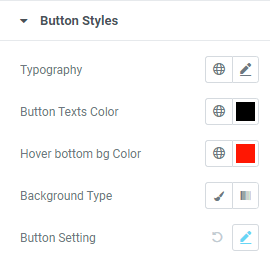 Droit Flip Box widget's button style edit menu 