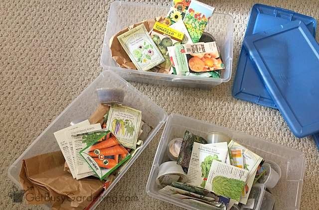 Sorting seed packets by best planting days