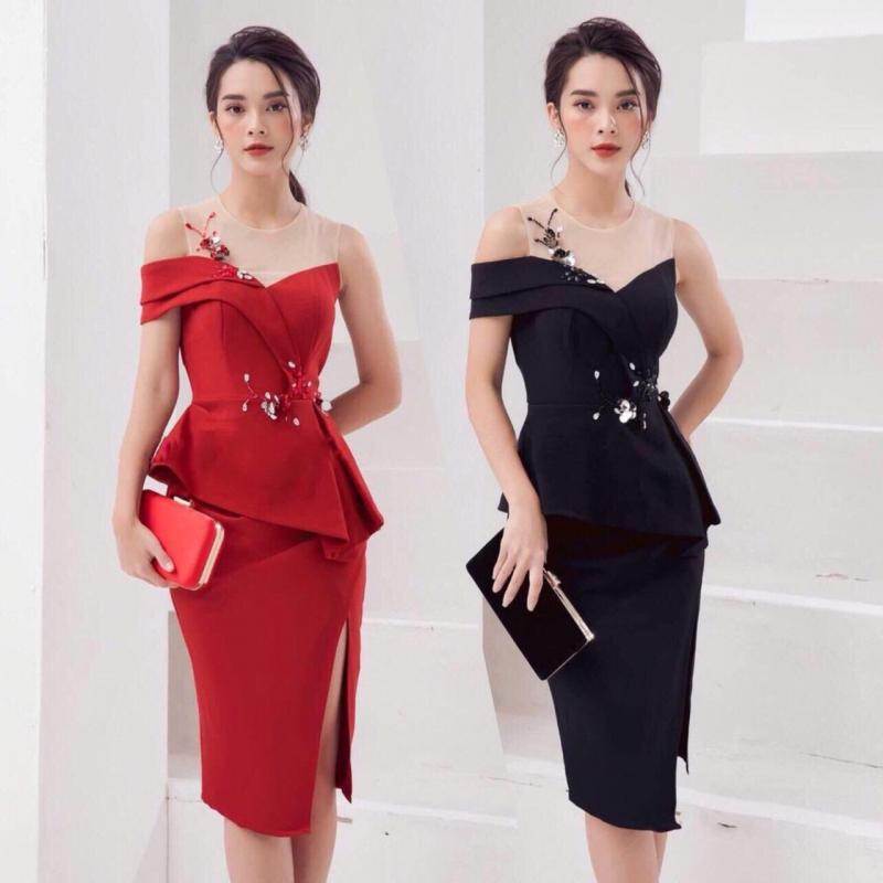 Đầm peplum sang trọng 