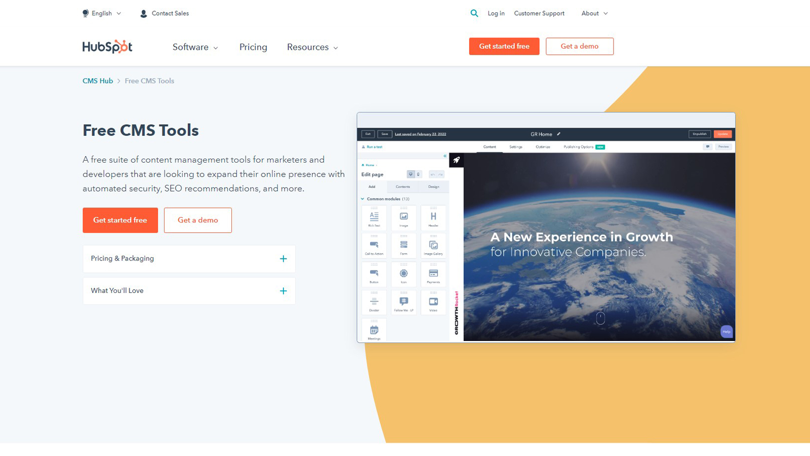 Build a website from scratch with HubSpot’s free CMS.