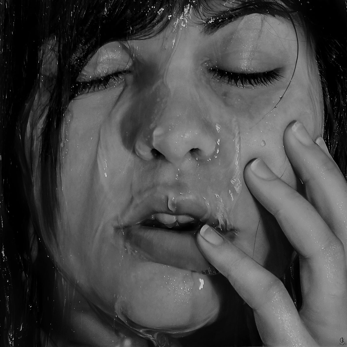 portrait of wet woman
