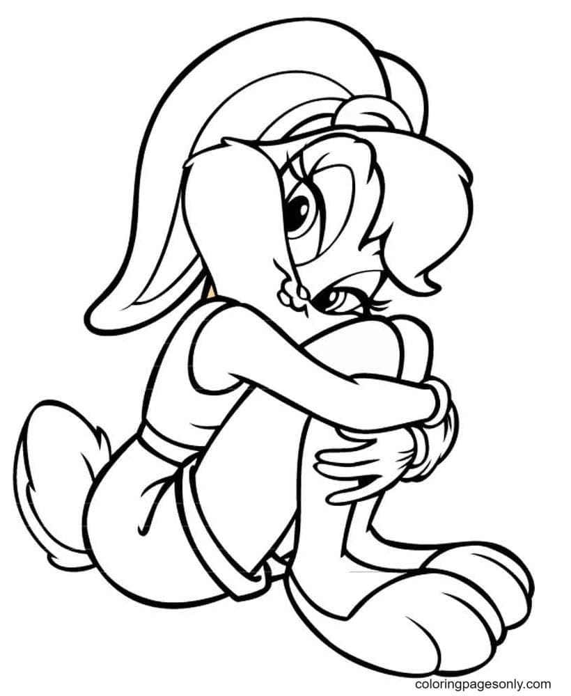 Lola Bunny Sitting coloring pages