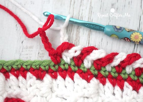 candy cane crochet border