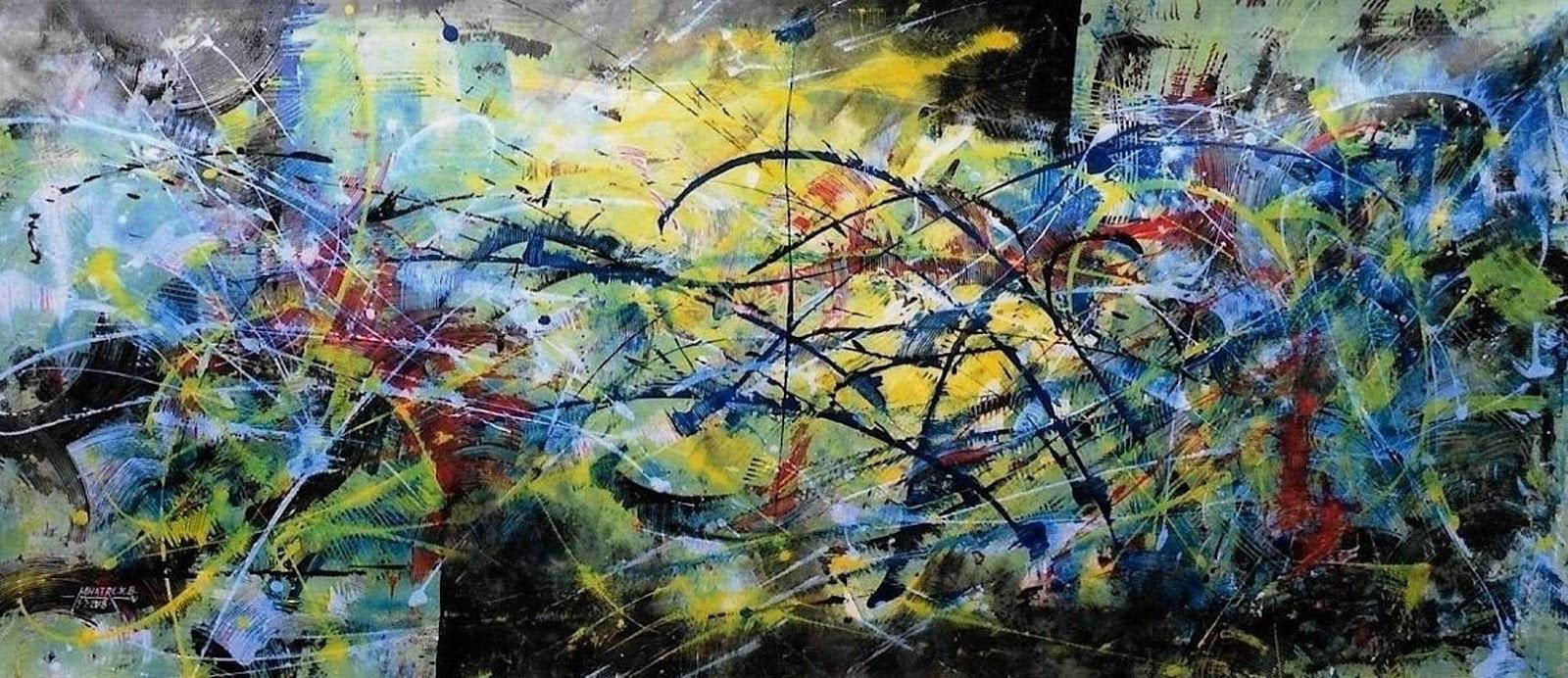 colorful abstract large painting