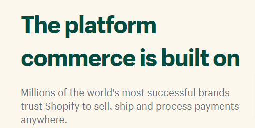 Shopify — The platform commerce is built on