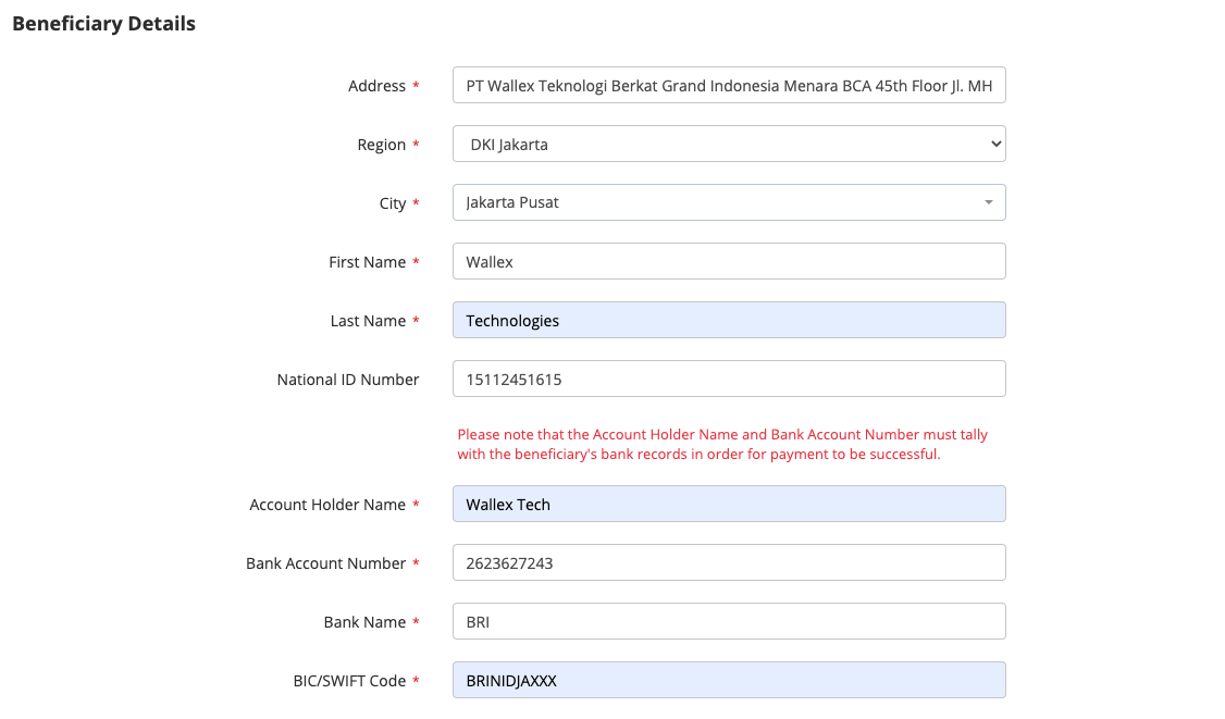 How to Add a Beneficiary to Your Multi Currency Account Wallex