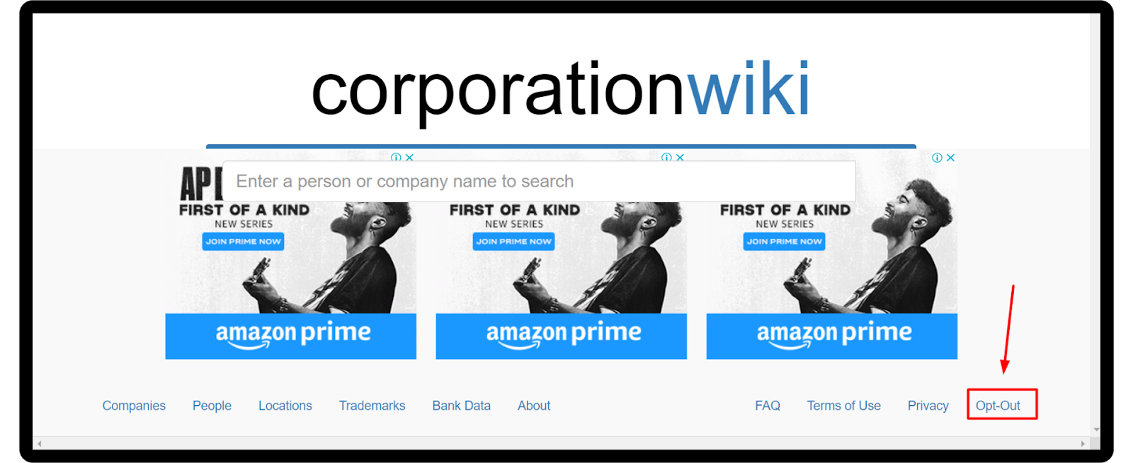 Corporation Wiki opt out step 4