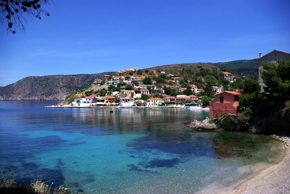 beach, sea, coast, vacation, cove, lagoon, bay, island, body of water, farbenpracht, greece, landform, sea bay, assos village, island of kefalonia, geographical feature