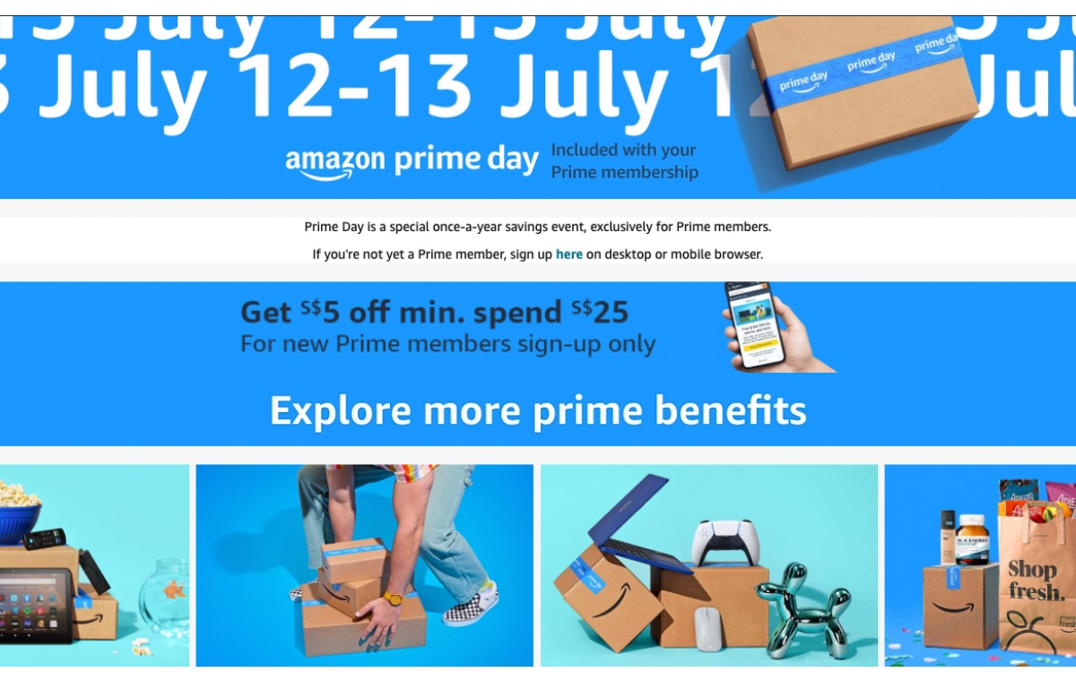 The Best Deals Happening on  Singapore's 2022 Prime Day