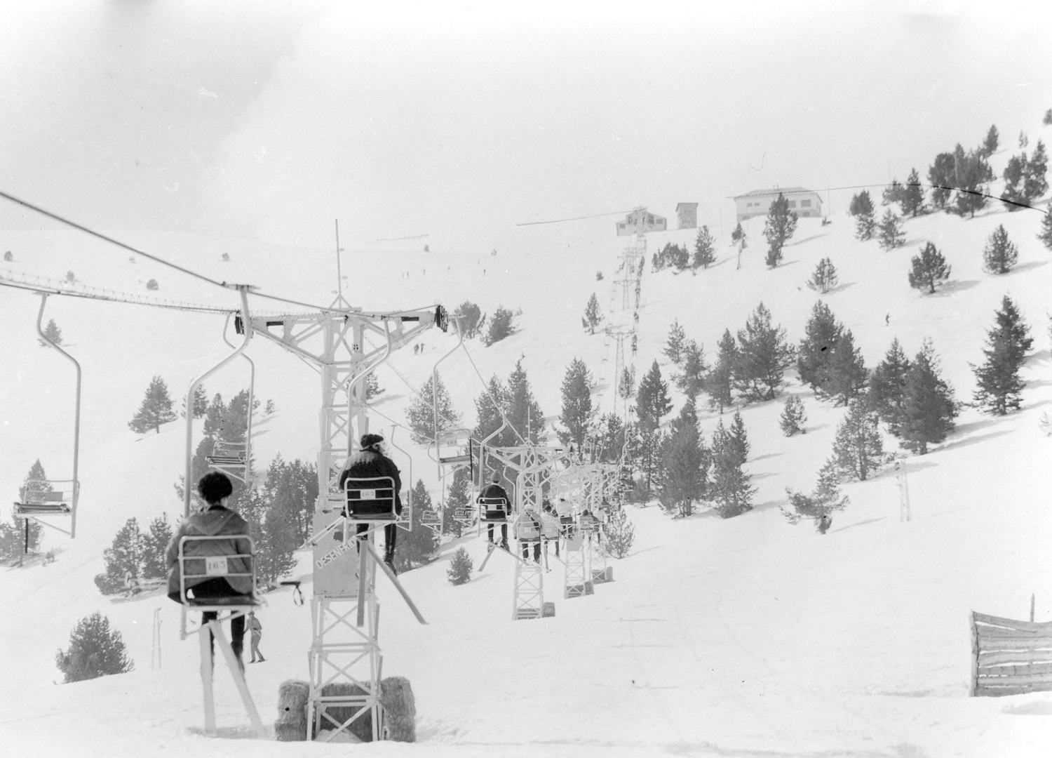 Telesillas de La Molina en los años 40 