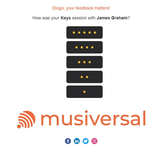 Musiversal Customer Success Feedback Survey