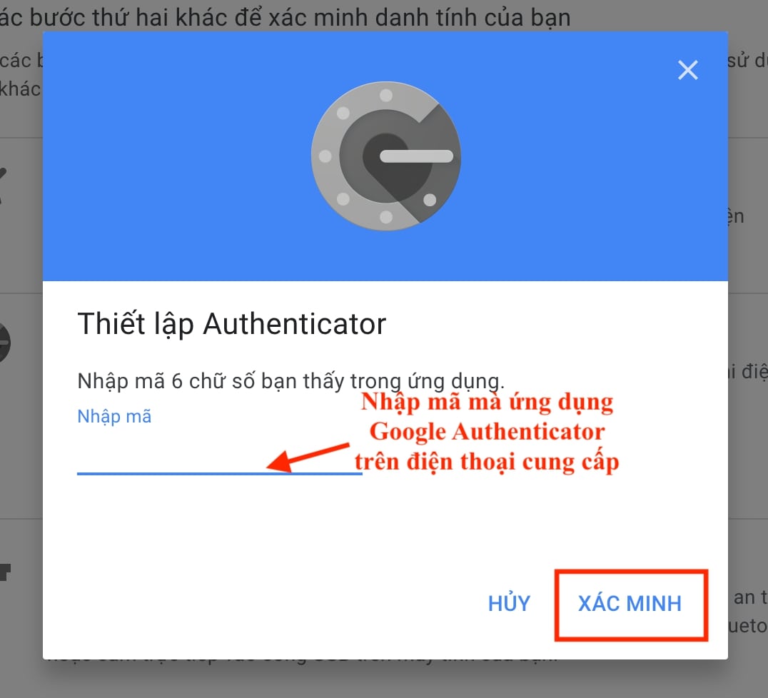 Google Authenticator là gì? Hướng dẫn cài đặt và khôi phục 2FA khi đầu tư Crypto Nhập mã 1 1