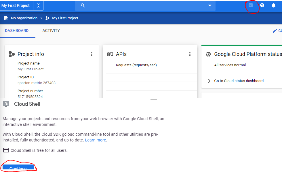 gcp dashboard