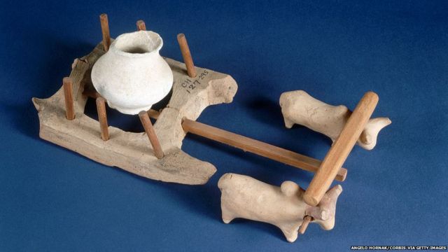 सिंधु सभ्यता का बैलगाड़ी नुमा खिलौना