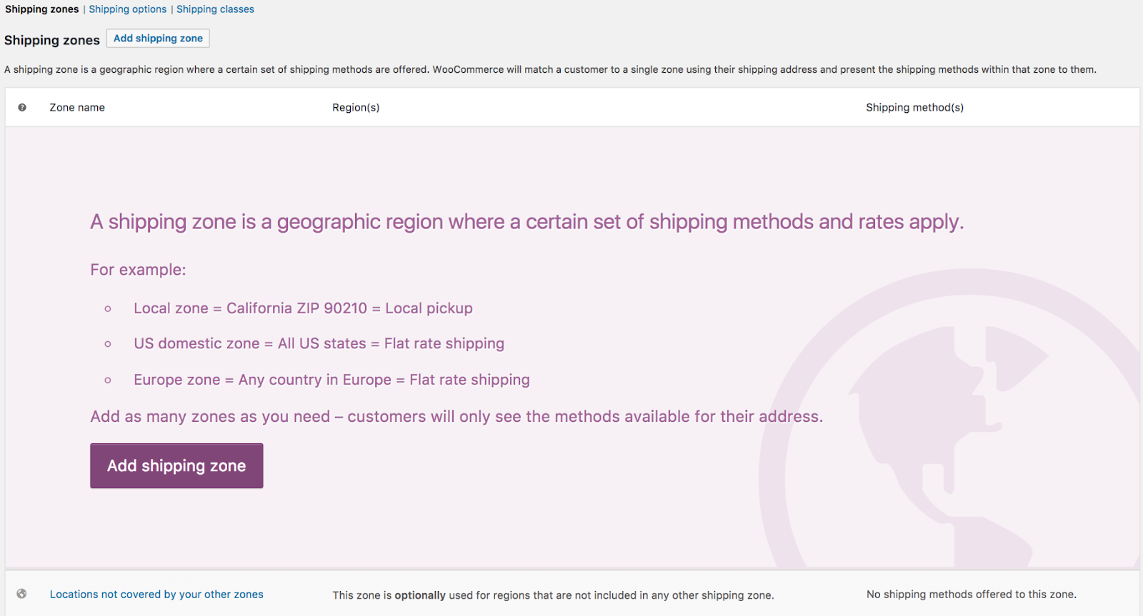 how to add woocommerce shipping zones