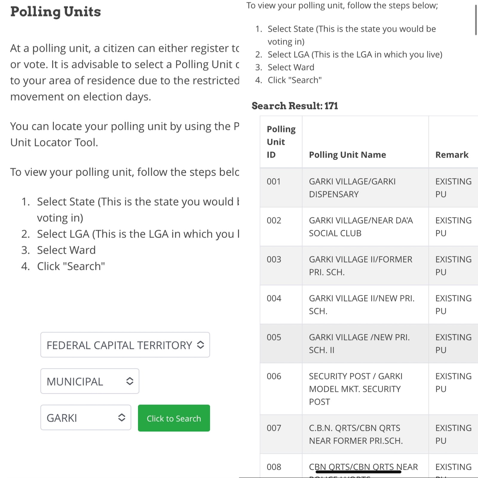 Sending details to 8014 doesn’t work; here’s how to confirm your polling unit online