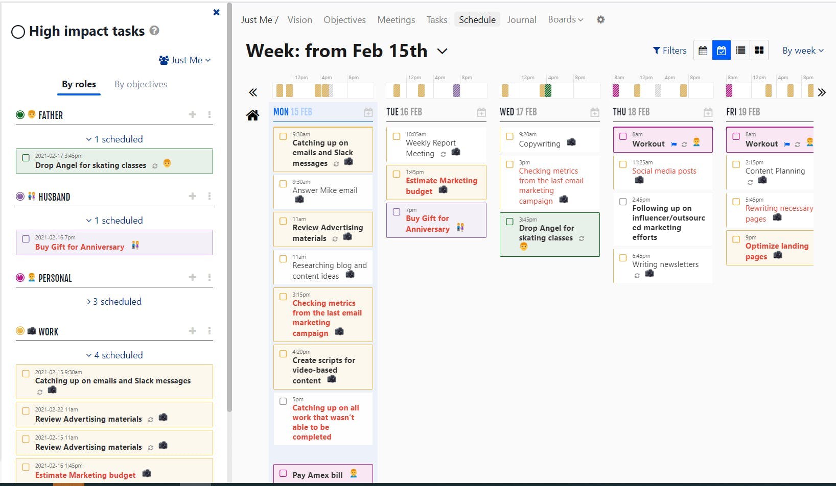 Week Plan phần mềm quản lý công việc hàng tuần