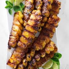 Image result for grilled pineapple skewers with brown sugar