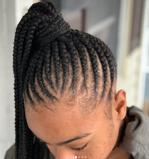 layered feed in braids hairstyles