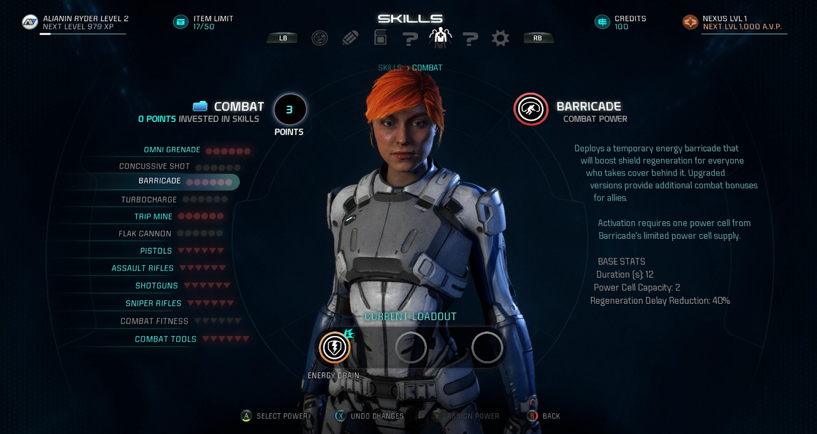 Mass Effect: Andromeda - Combat Skills