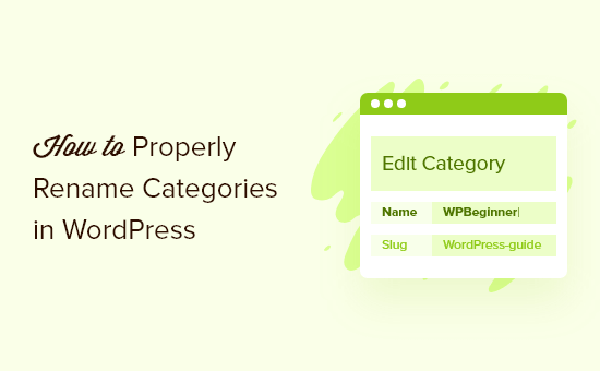 Como renomear categorias corretamente no WordPress
