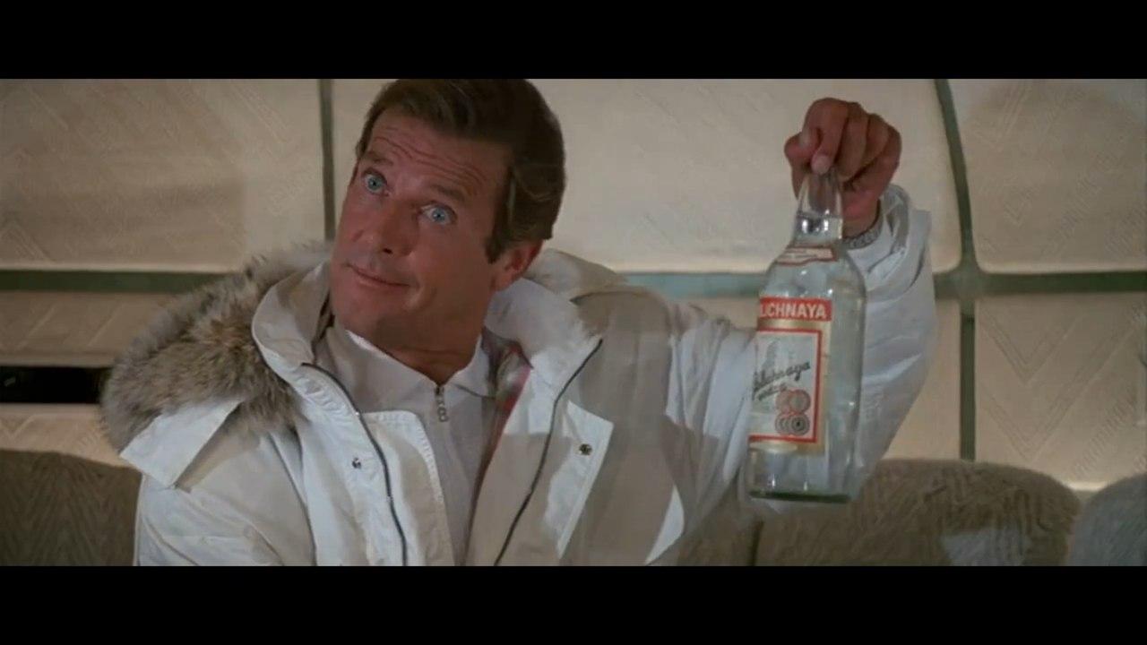 James Bond with Stolichnaya vodka : stolichnaya