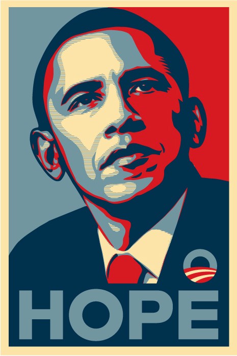 Obama Hope Poster — Shepard Fairey (2008) | by Mac Scott | FGD1 The Archive | Medium