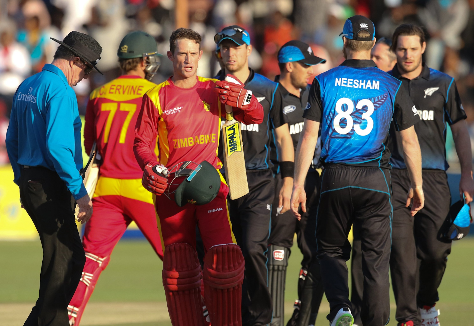 New Zealand vs Zimbabwe - fifth-lowest match aggregate in ICC Men's T20 World Cup.
