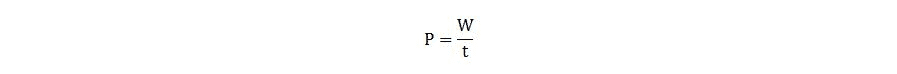 The S.I unit of power is watt (W).