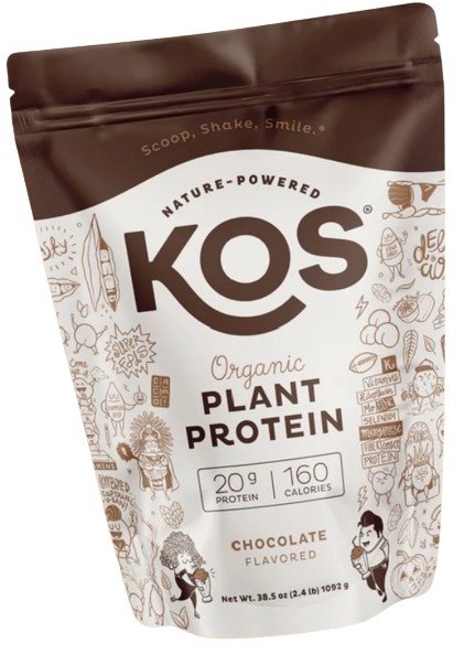 This is a photo of KOS Organic Plant Protein pouch