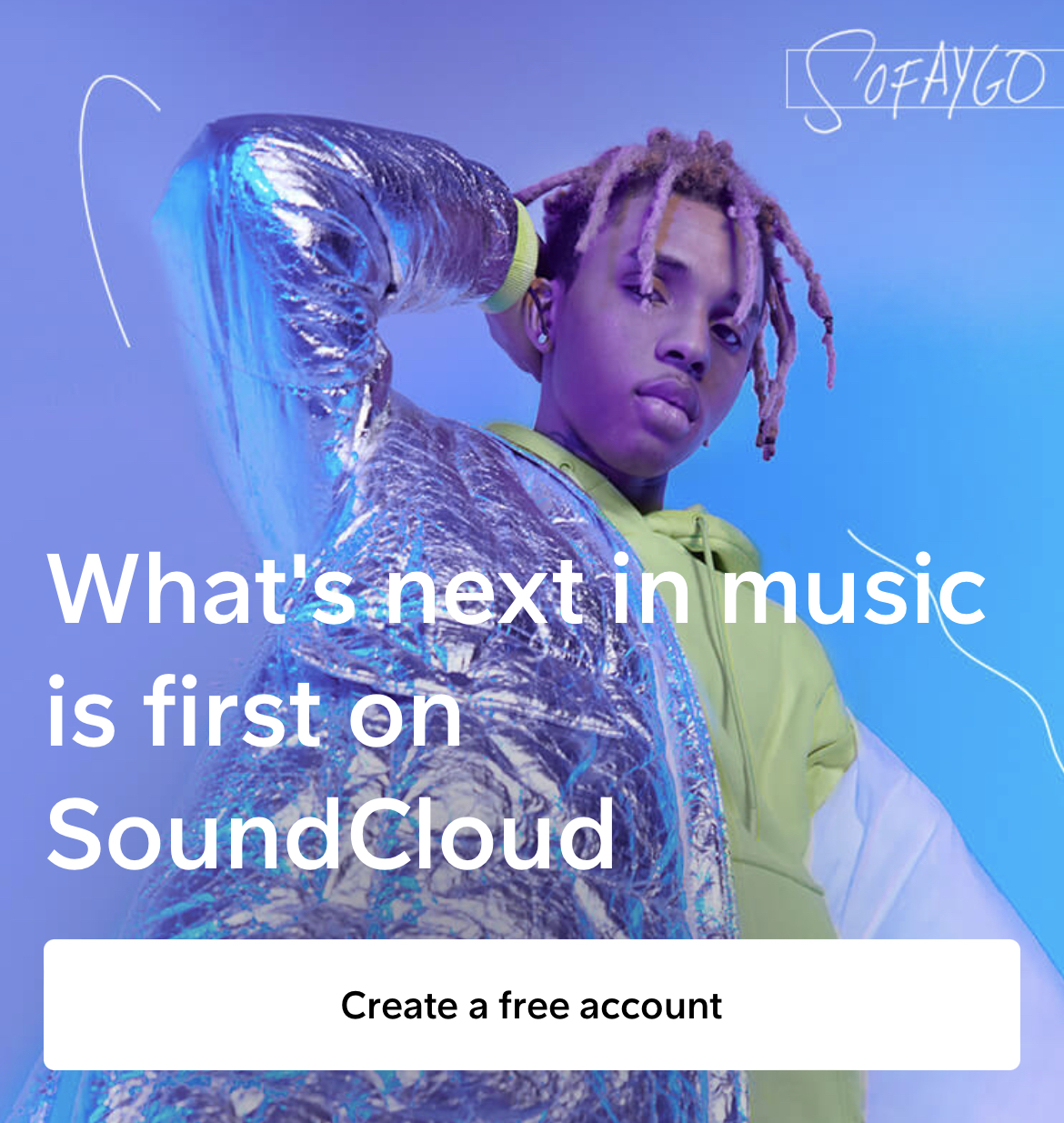 SoundCloud main page screen