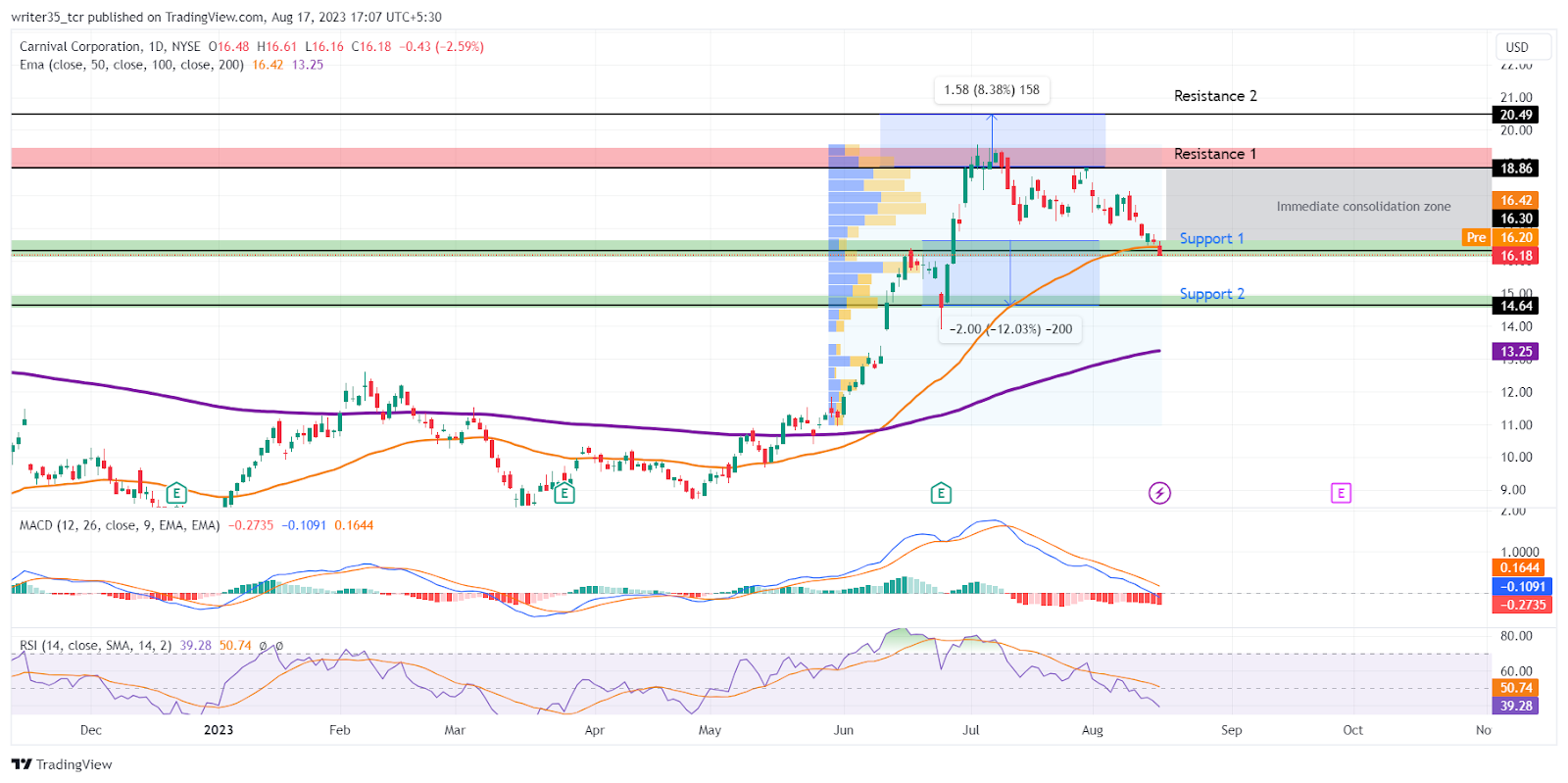 Carnival Stock Price Forecast: Financial and Technical Analysis