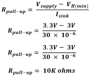 Formula for Finding value of Pull-up Resistor