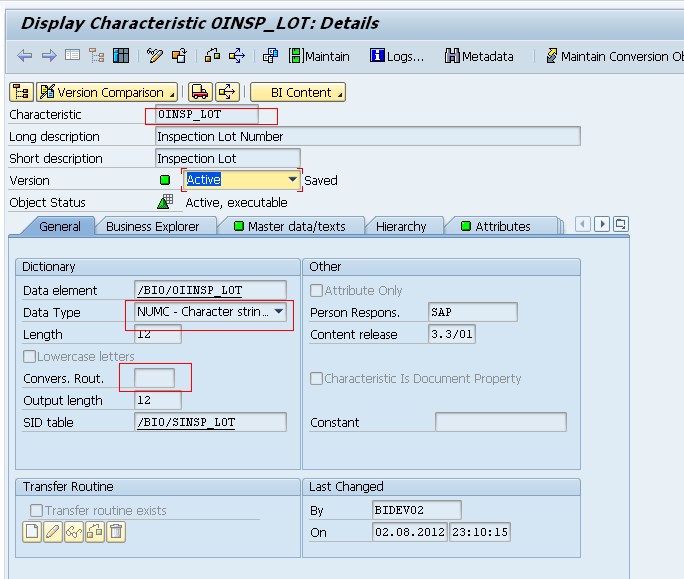 SAP BW / BI 7.4 Tutorial : +++> 5. Alpha Conversion Routine Scenario