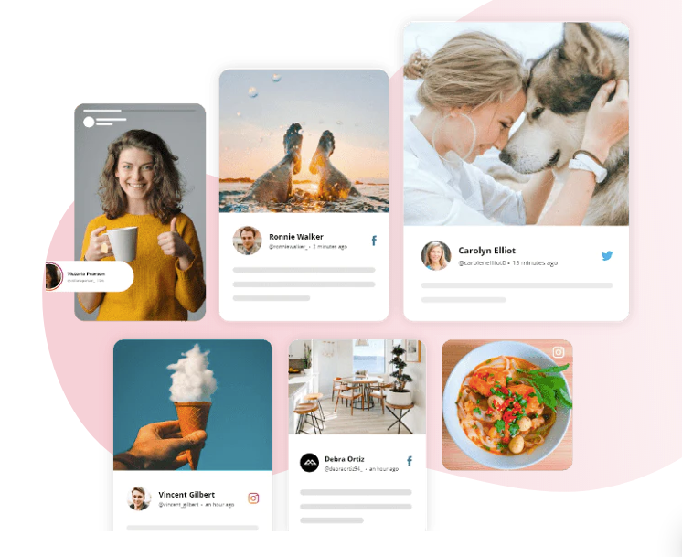 curated Instagram feed