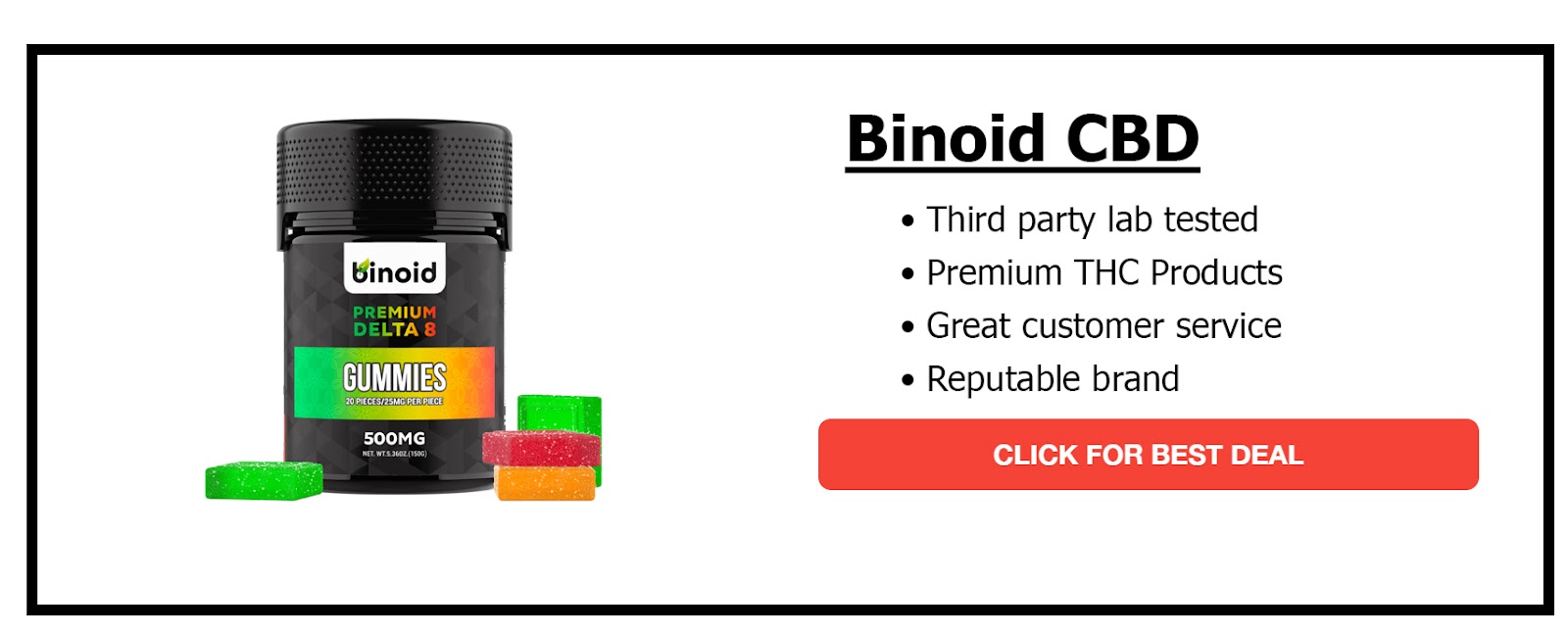 Binoid CBD THC Edibles