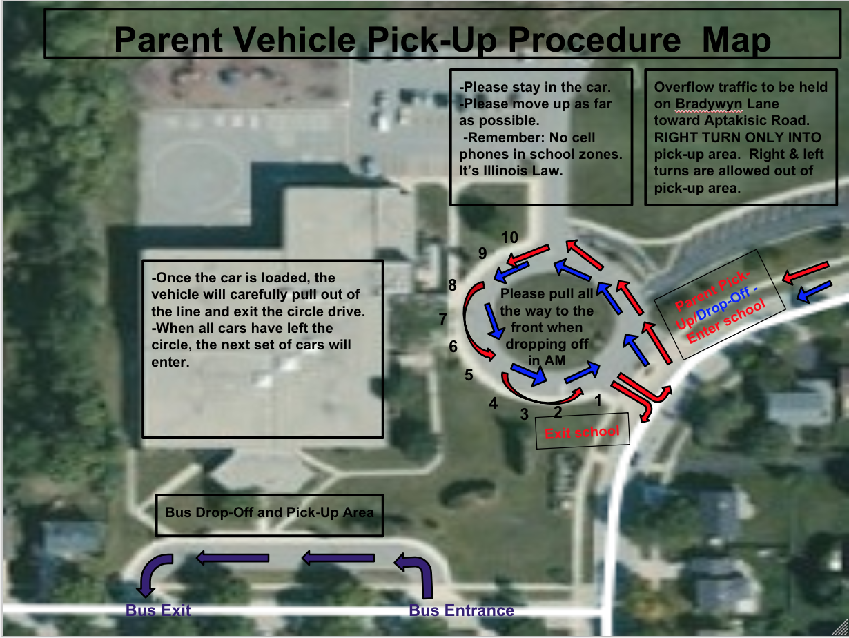 Parent Vehicle Pick-Up Procedure Map