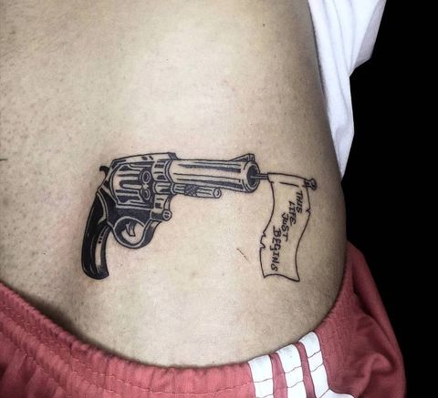 Gun Tattoo Design